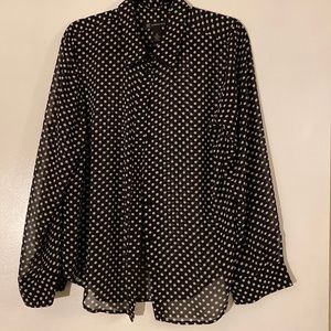 Sheer Polka Dot Blouse